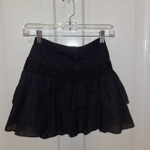 Black lace skirt